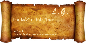 Lestár Gábor névjegykártya