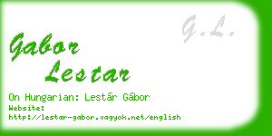 gabor lestar business card